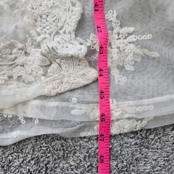 Chelsie & Violet Long Sleeve Longline Boho Lace Mesh Duster Cardigan. Size xsmal - Picture 5 of 6